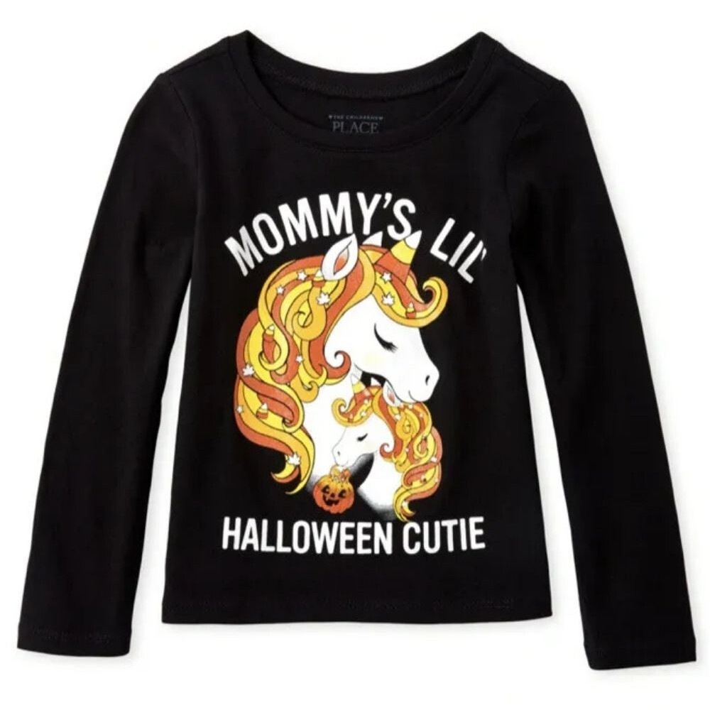 The Children’s Place Size 3T Girl’s Halloween Critter Unicorn Graphic Tee